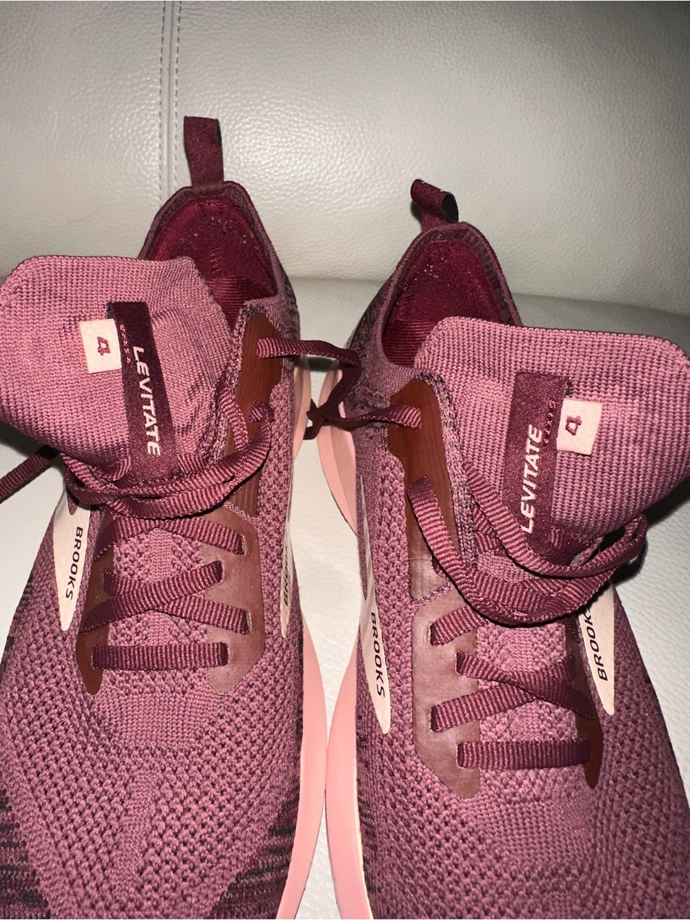 Brooks Womens Maroon and Pink Running Sneakers - Picture 10 of 13